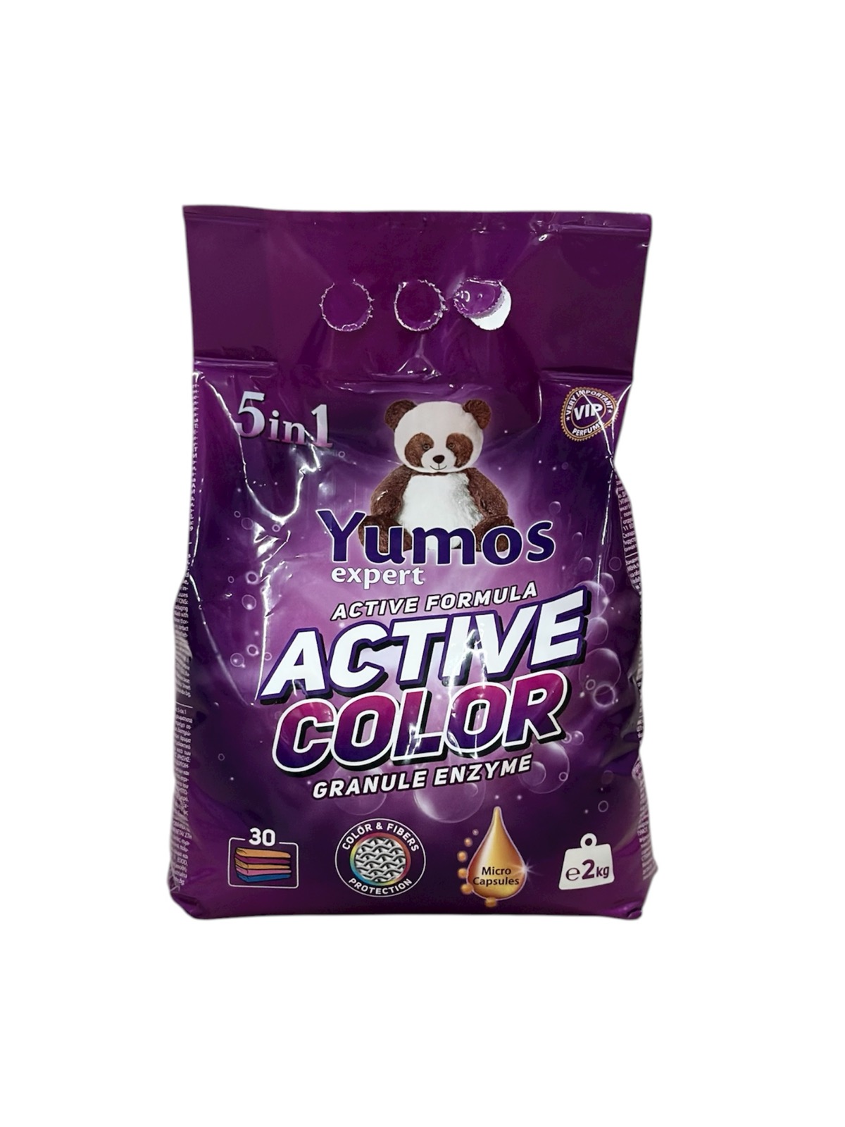 YUMOS-ACTIV-COLOR.jpg ЮМУШ ПРАХ 5В1 ACTIV COLOR 2 КГ 30 ПРАНЕТА - Image 1